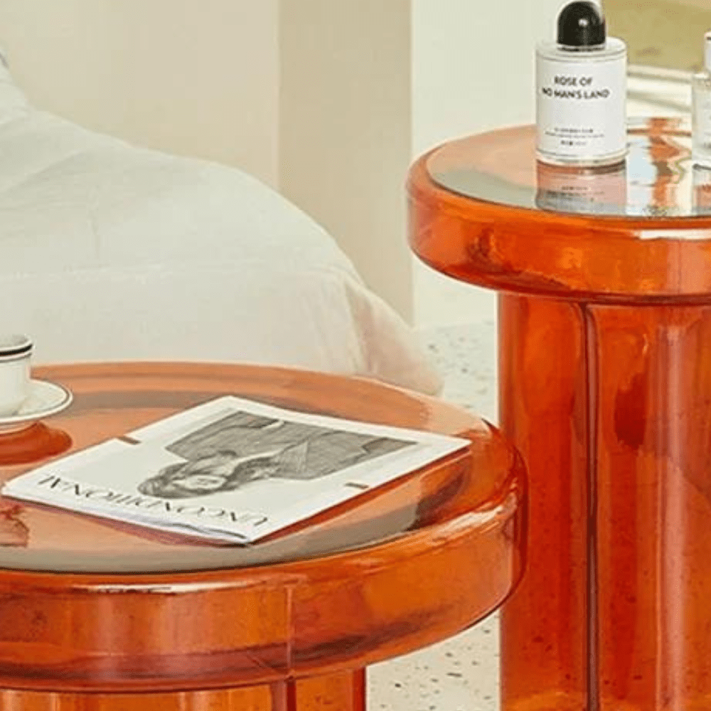 Table basse en verre de luxe, style nordique