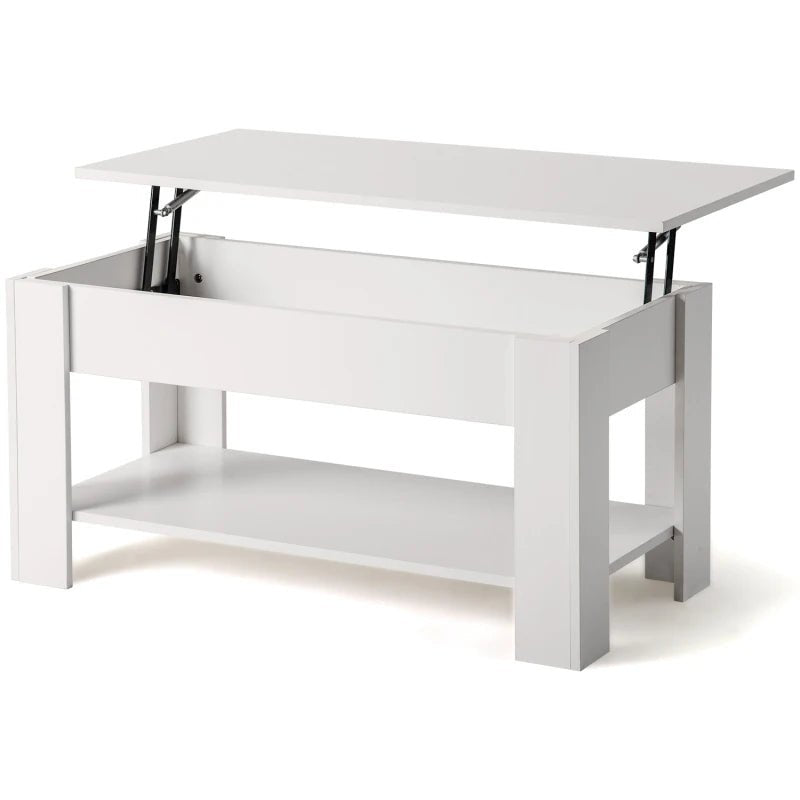 Table basse relevable a compartiment