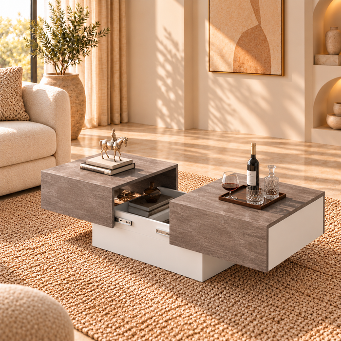 Table basse extensible Vélia grise