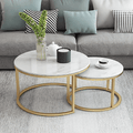 Table basse gigogne ronde Marmora en marbre
