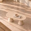 Table basse Liséa beige en travertin