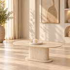 Table basse Sirane beige travertin