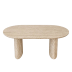 Table basse Calixe beige travertin