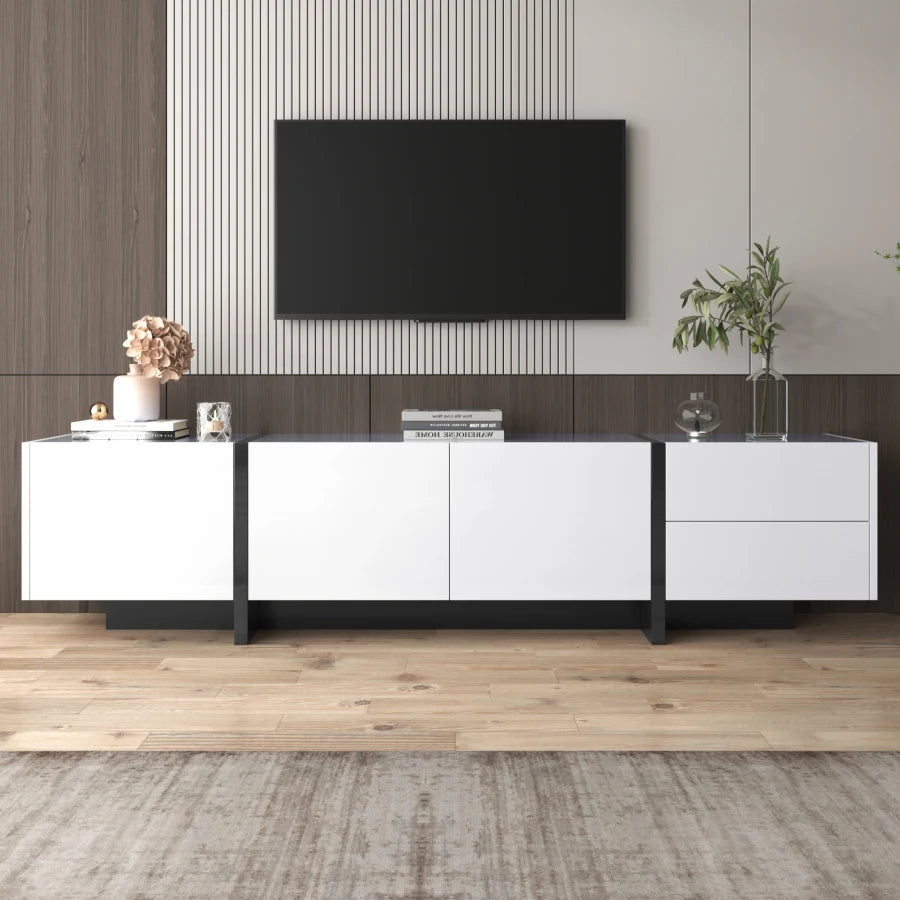 Meuble TV Blanc Contemporain