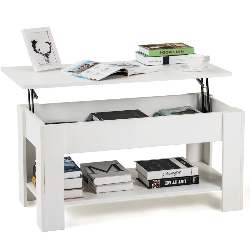 Table basse relevable Hélio à compartiment