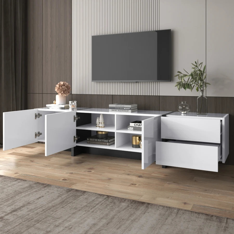 Meuble TV Blanc Contemporain