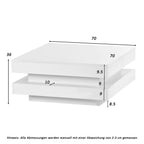 Table basse carrée Lysène à LED
