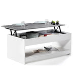 Table basse élévatrice Eldra en bois massif