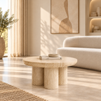 Table basse Norelle beige travertin