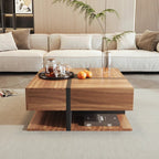 Table basse Tiloé en bois à 4 tiroirs