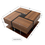 Table basse Tiloé en bois à 4 tiroirs