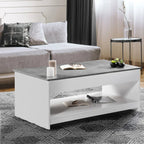 Table basse élévatrice Eldra en bois massif