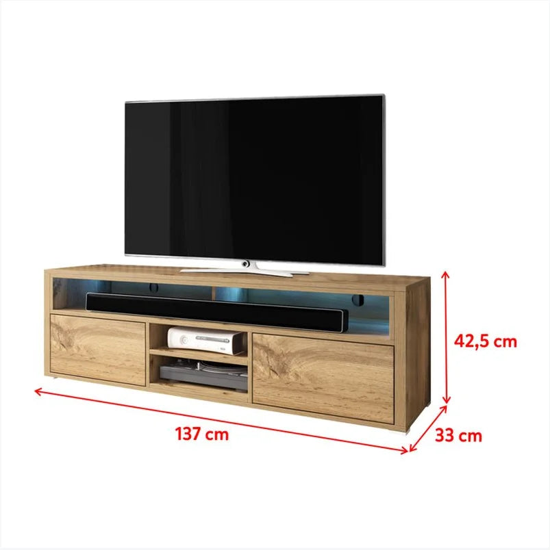 Meuble Tv LED en Chêne