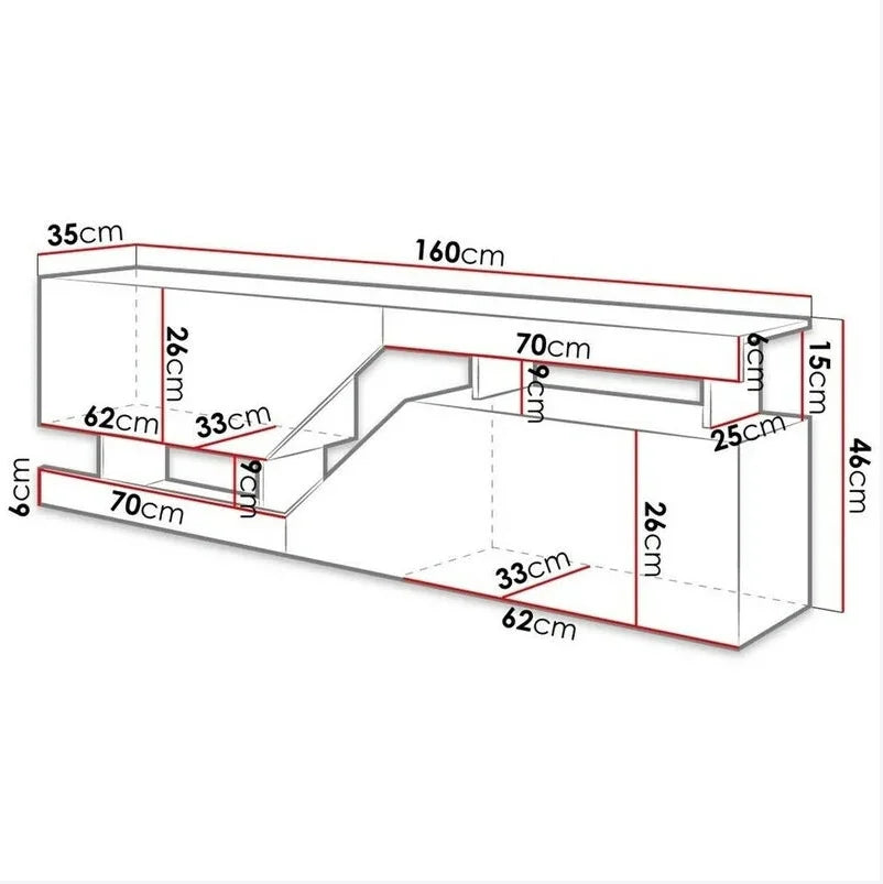 Meuble TV en Bois Design Moderne Nordique