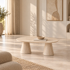 Table basse Liséa beige en travertin
