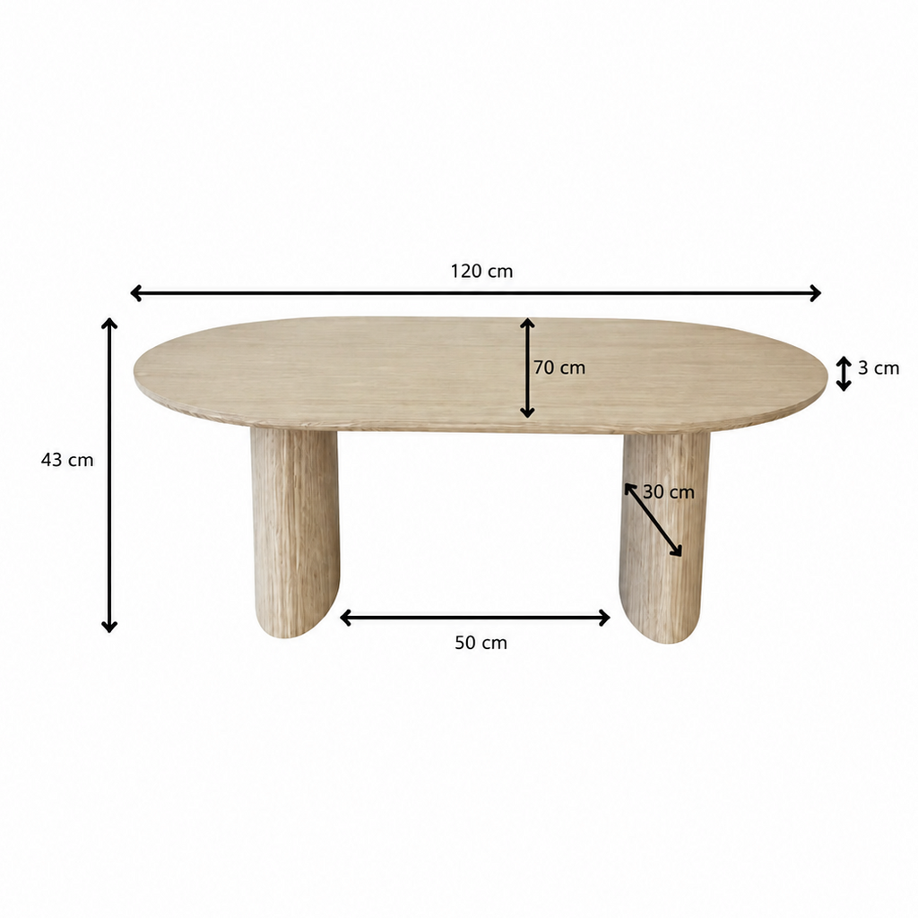 Table basse Calixe beige travertin