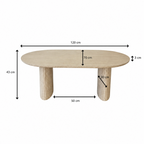 Table basse Calixe beige travertin