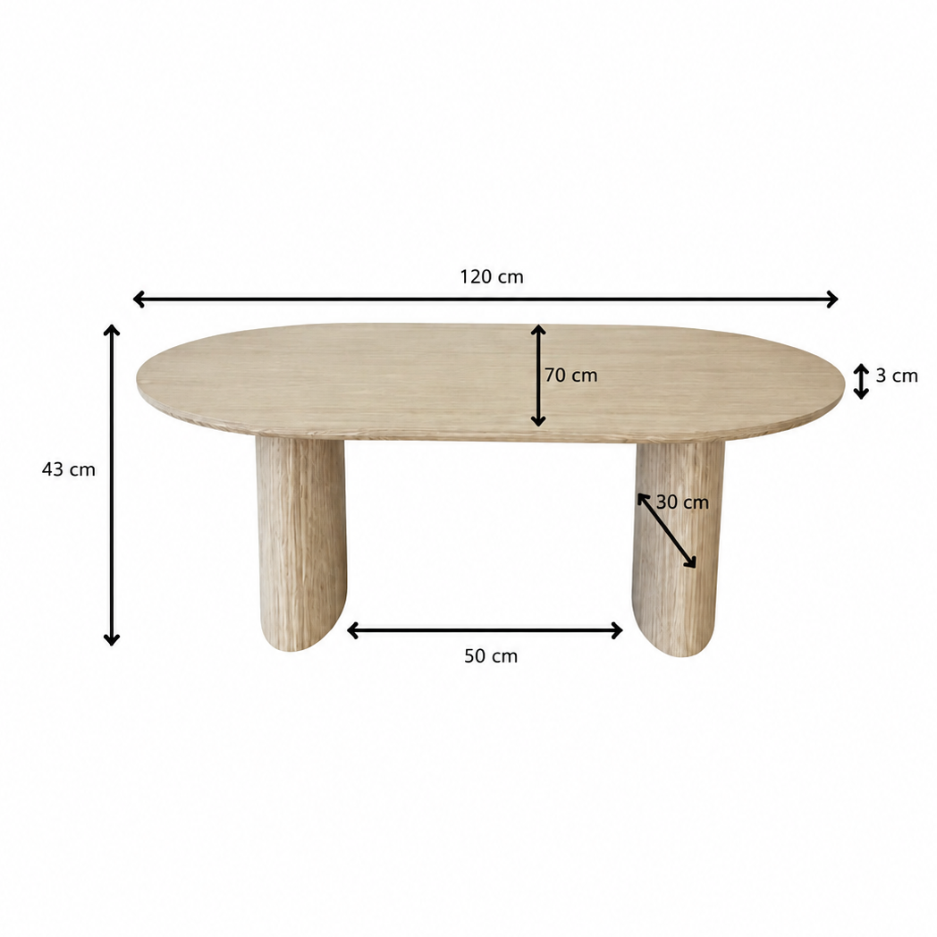 Table basse Calixe beige travertin