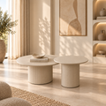 Tables basses Saëlle gigognes crème en bois
