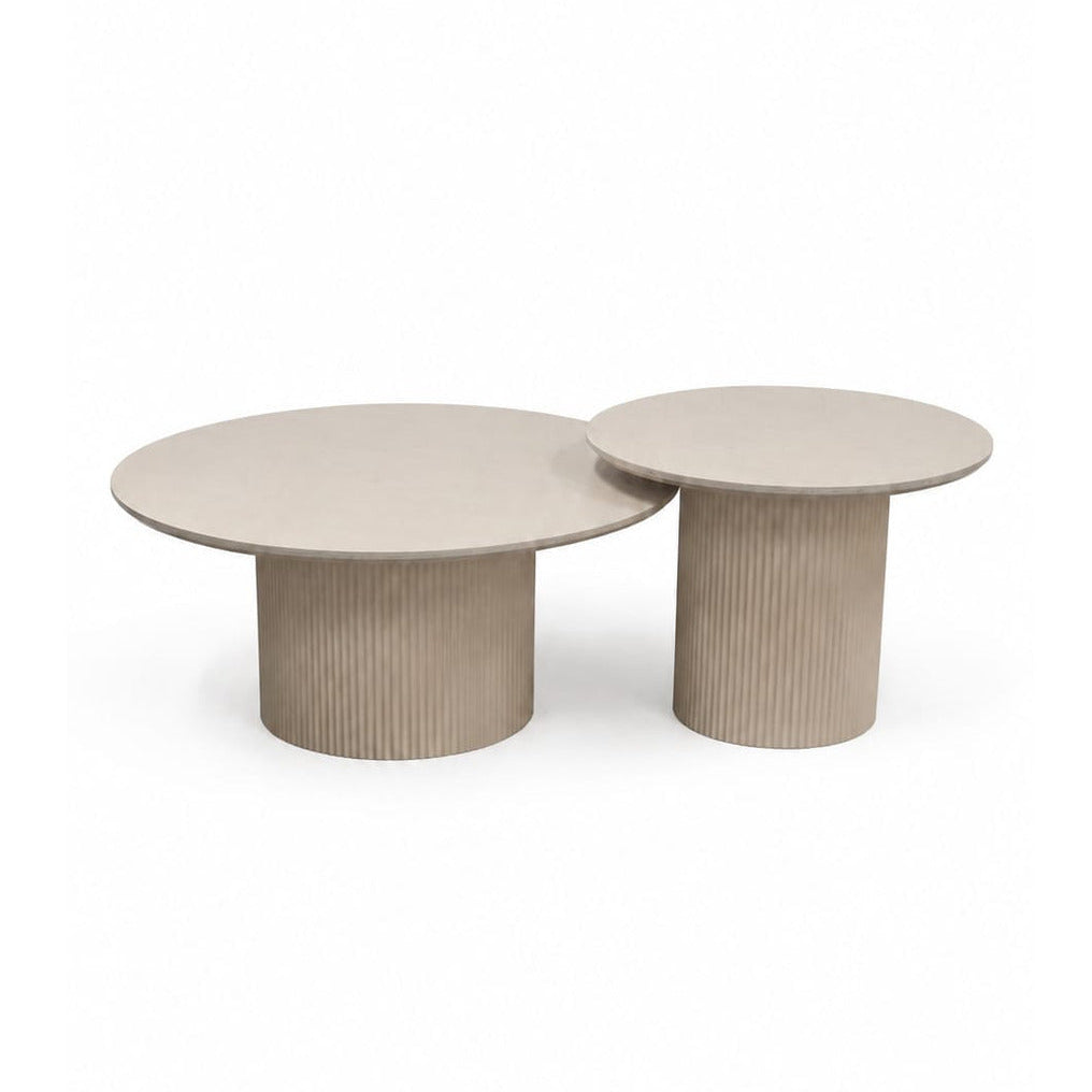 Tables basses Saëlle gigognes crème en bois