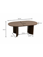 Table basse Morvane marron en noyer