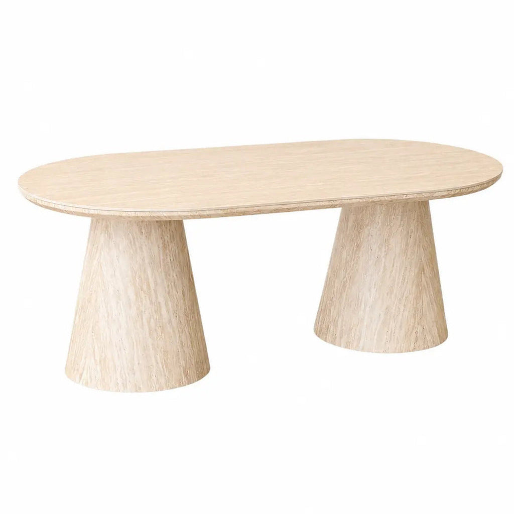 Table basse Liséa beige en travertin