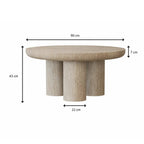 Table basse Norelle beige travertin