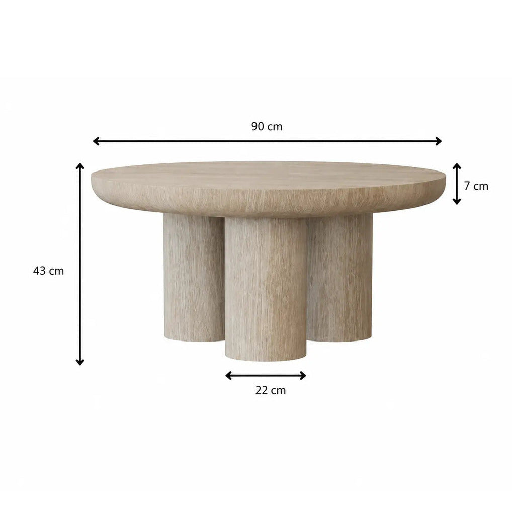 Table basse Norelle beige travertin