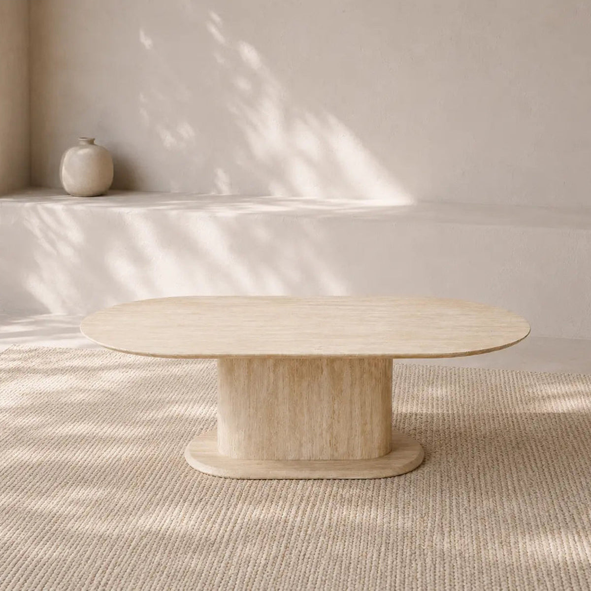 Table basse Sirane beige travertin